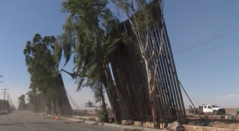 Heavy Rainfall and Flooding is collapsing Trump’s Border Wall at Mexico